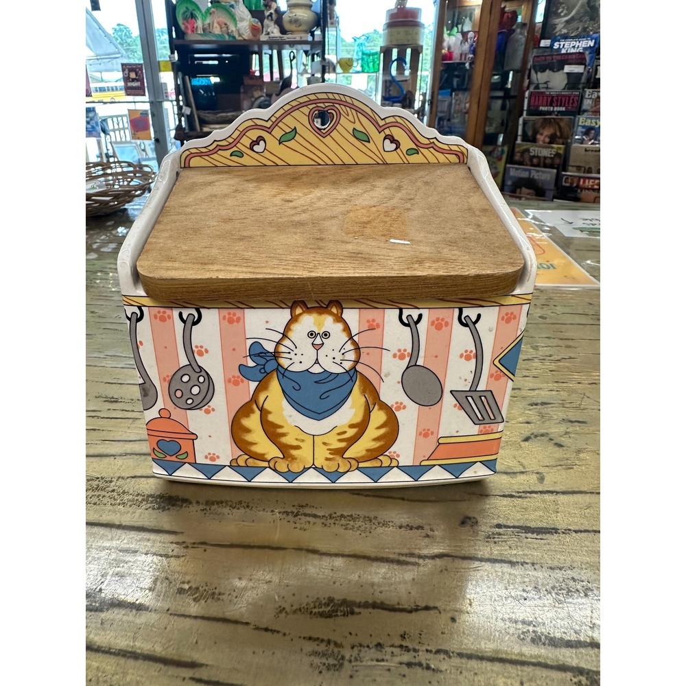 1980s Lisa Bennett Cat Recipe Box